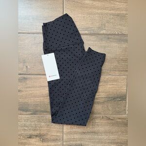 NWT Lululemon 28" Size 8 Align Polka Dot Flocked Legging Pants